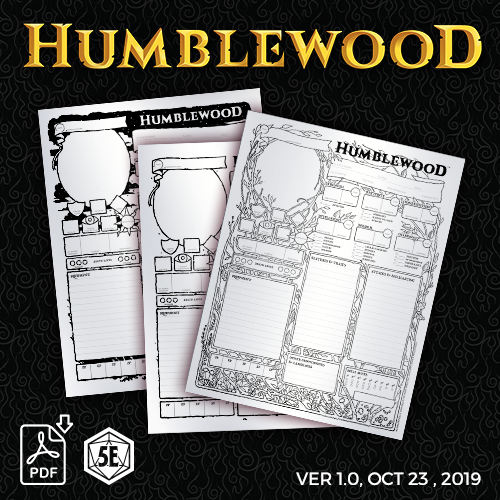Humblewood Character Sheets 1.0 (PDF)