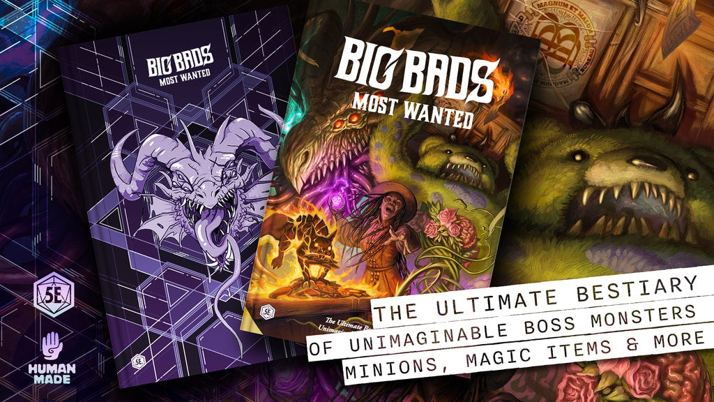 Your villain era is here! BIG BADS: Most Wanted launches on Kickstarter for Zine Quest!