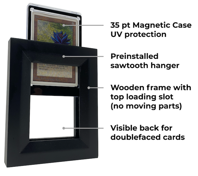 Frameamajigs Collectable Card Frame - Black (PREORDER) – Hit Point Press