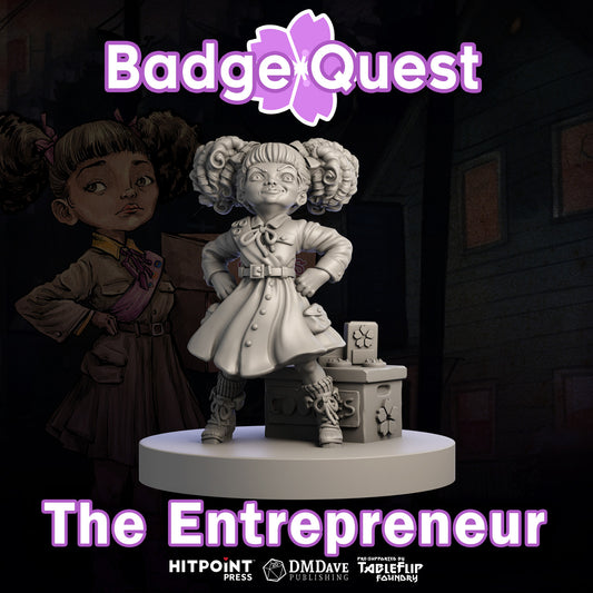 Badge Quest - Entrepreneur Brave Blossom (Digital STL)