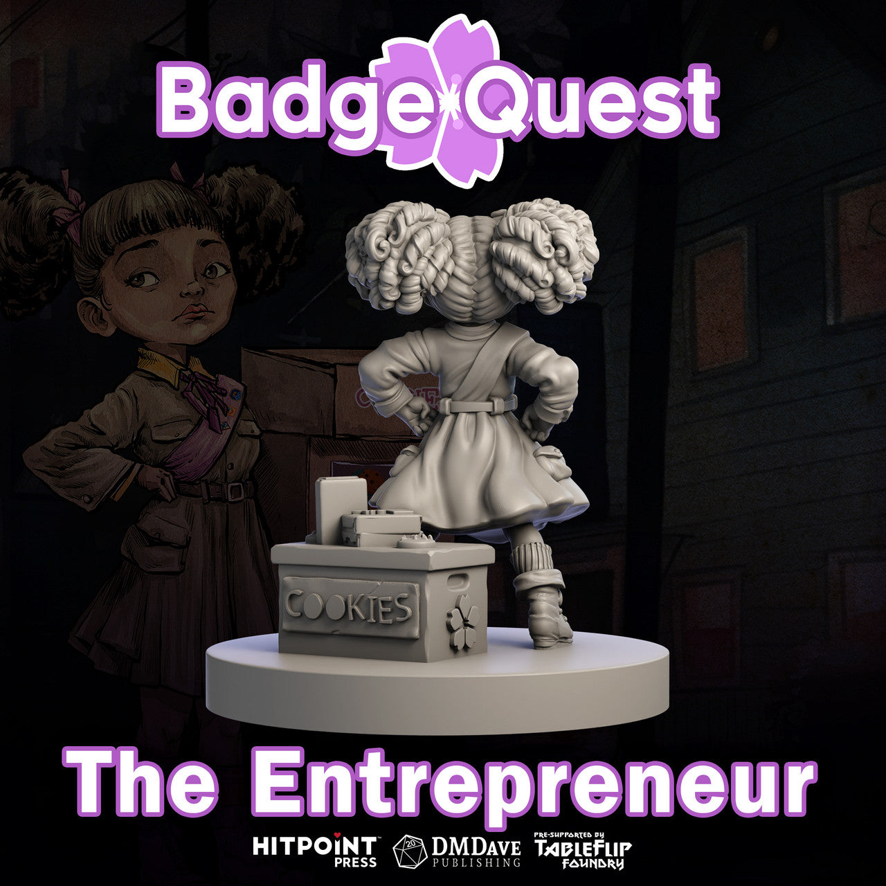 Badge Quest - Entrepreneur Brave Blossom (Digital STL)