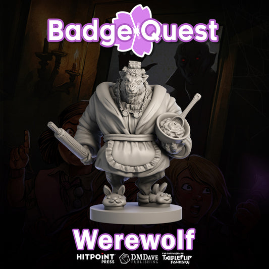 Badge Quest - Werewolf (Digital STL)