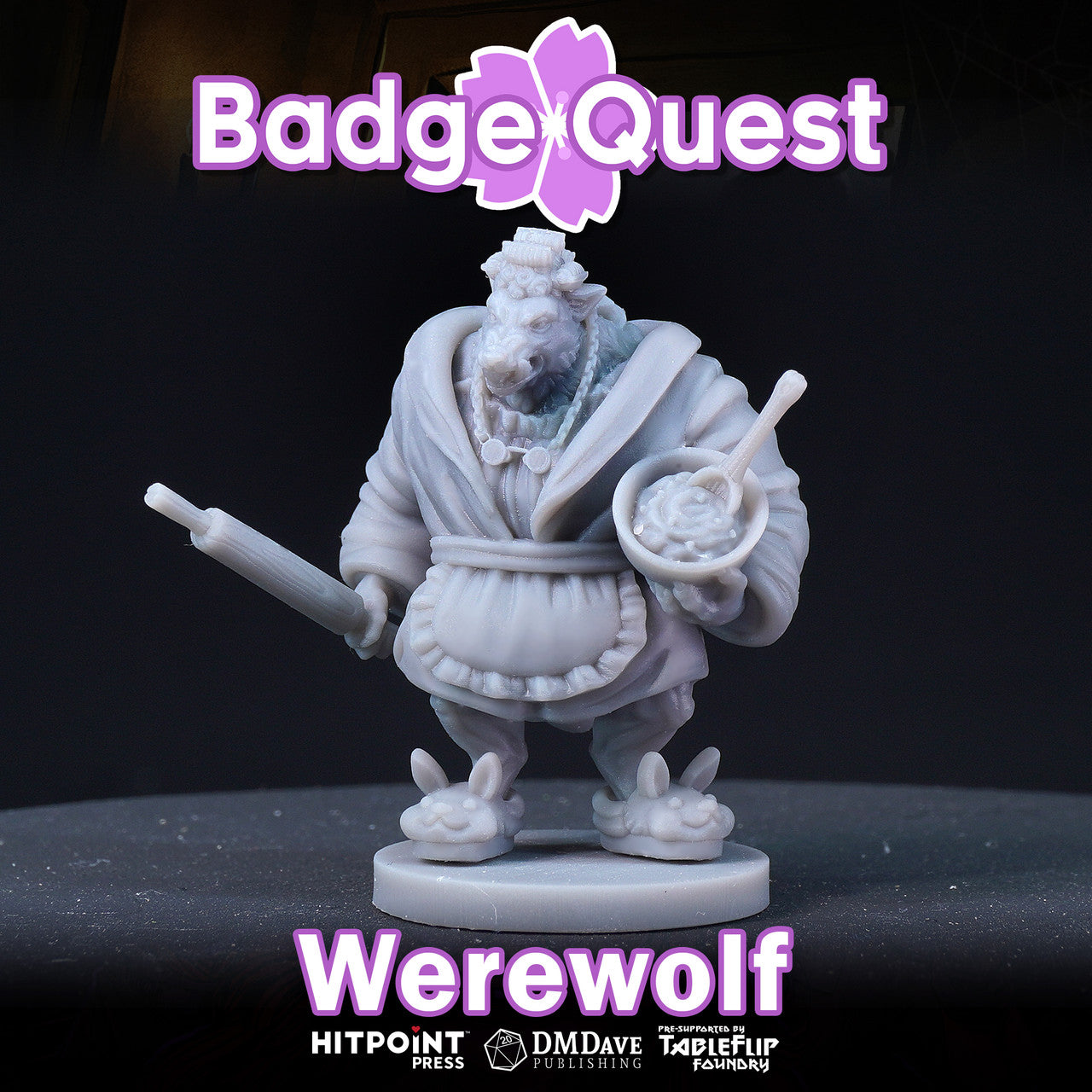 Badge Quest - Werewolf (Digital STL)