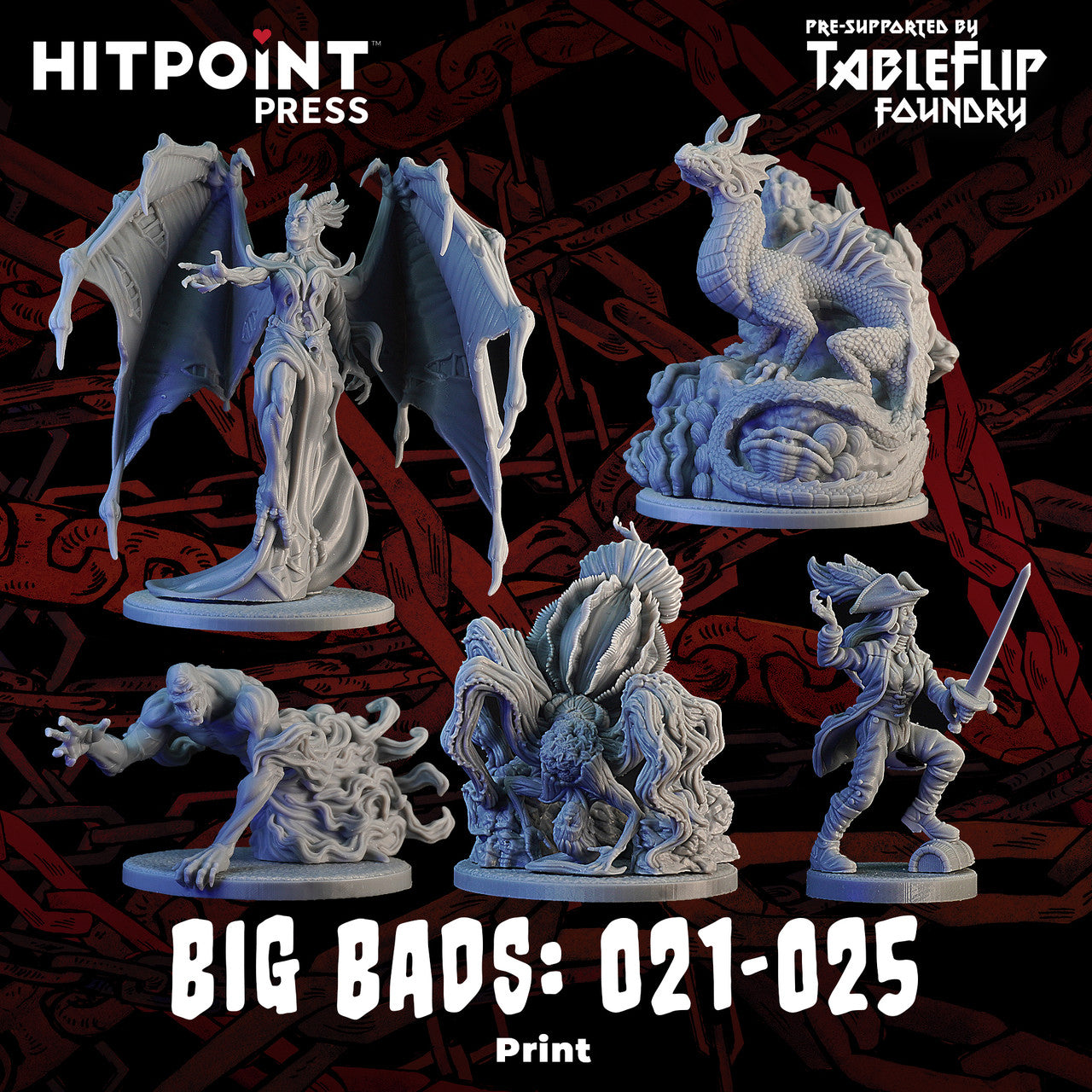 Big Bads - Miniature Bundle 21-25 (Digital STL)