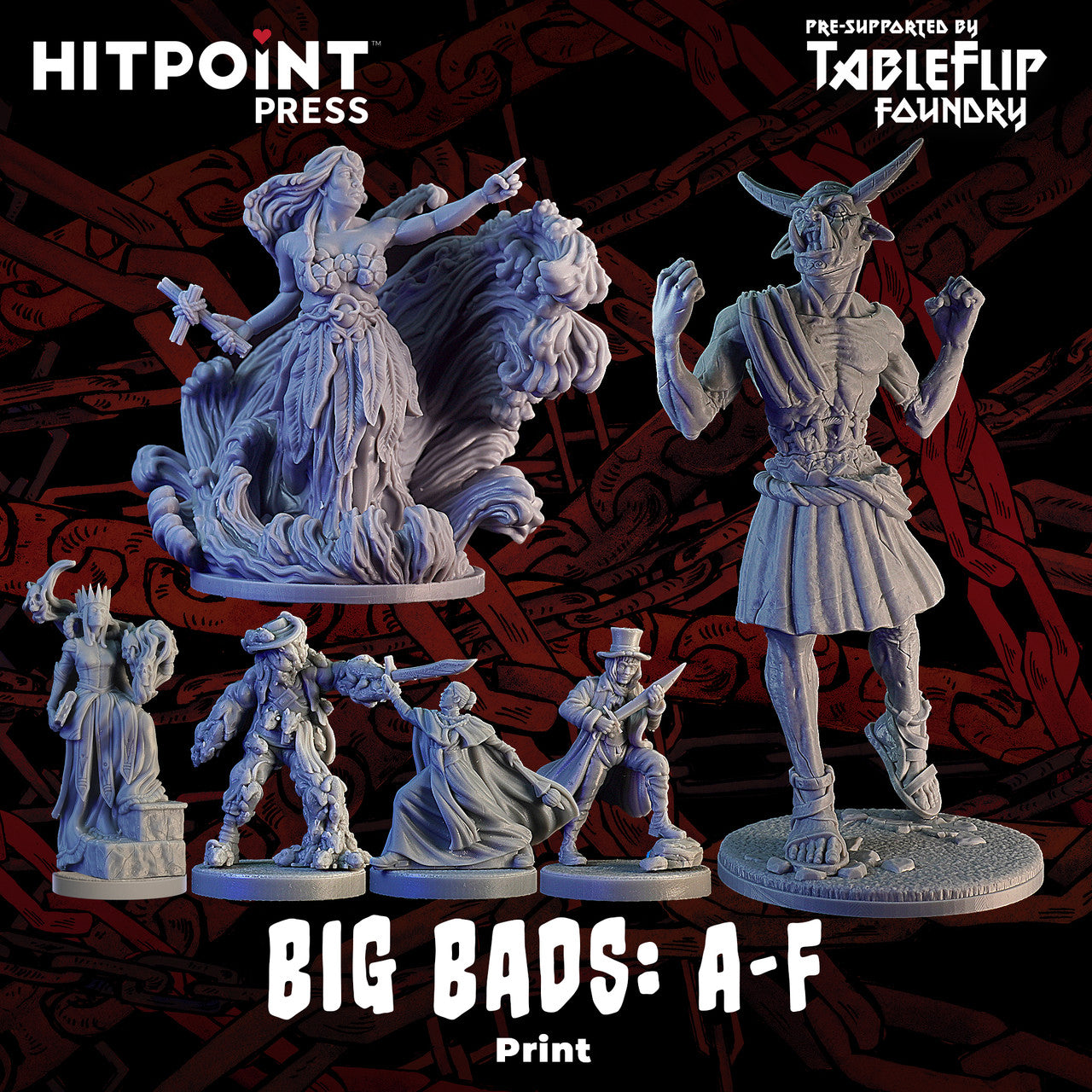 Big Bads - Miniature Bundle A-F (Digital STL)
