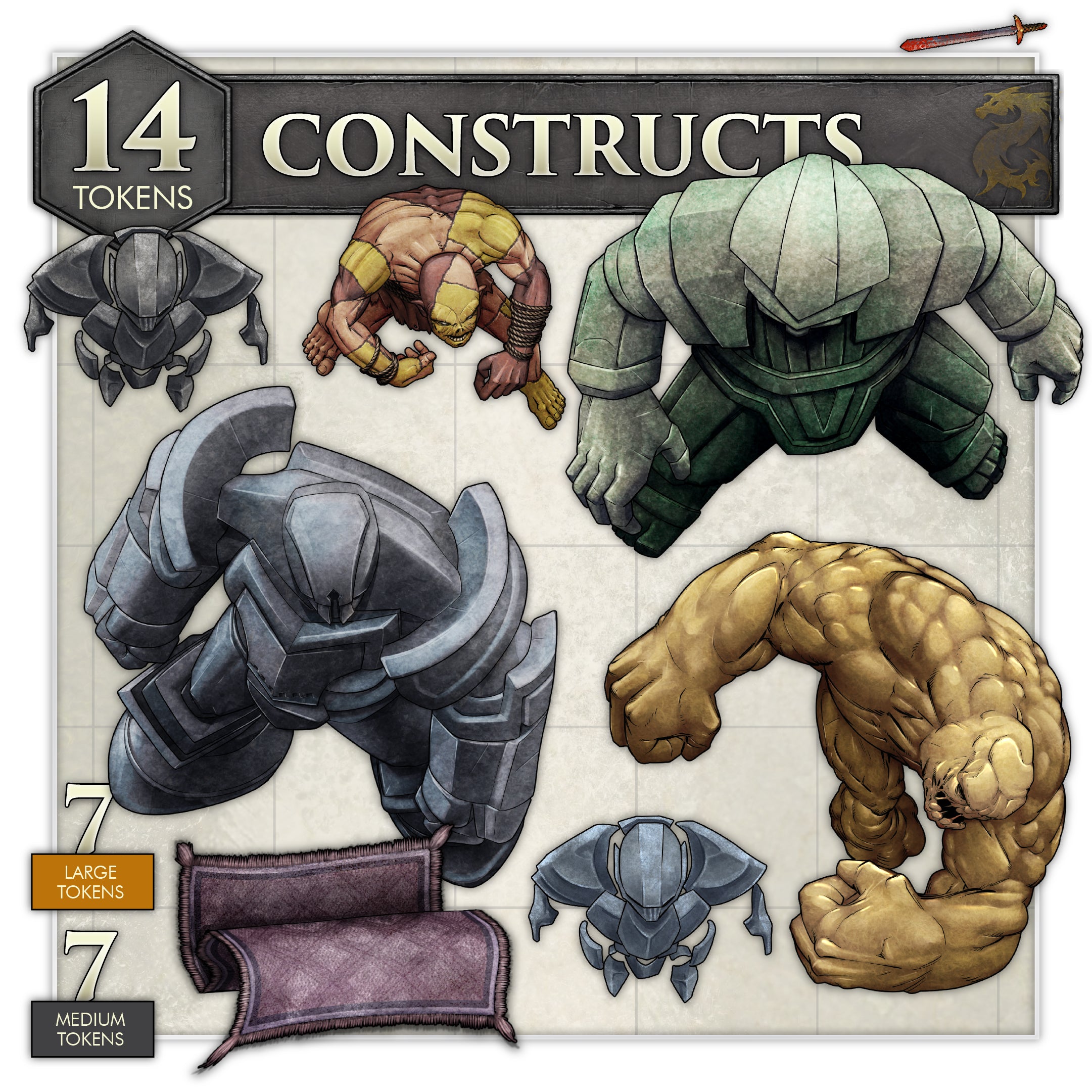 RPG Essential Tokens - The Constructs Set (Digital for VTT) β Hit Point ...