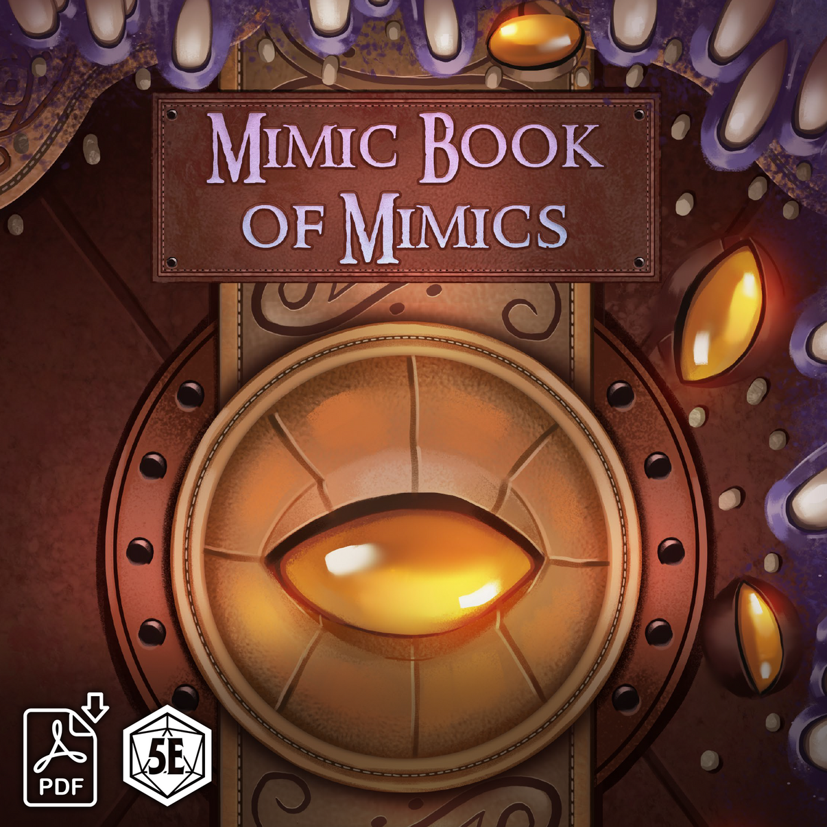 Cover of 'Mimic Book of Mimics' with eye design and text