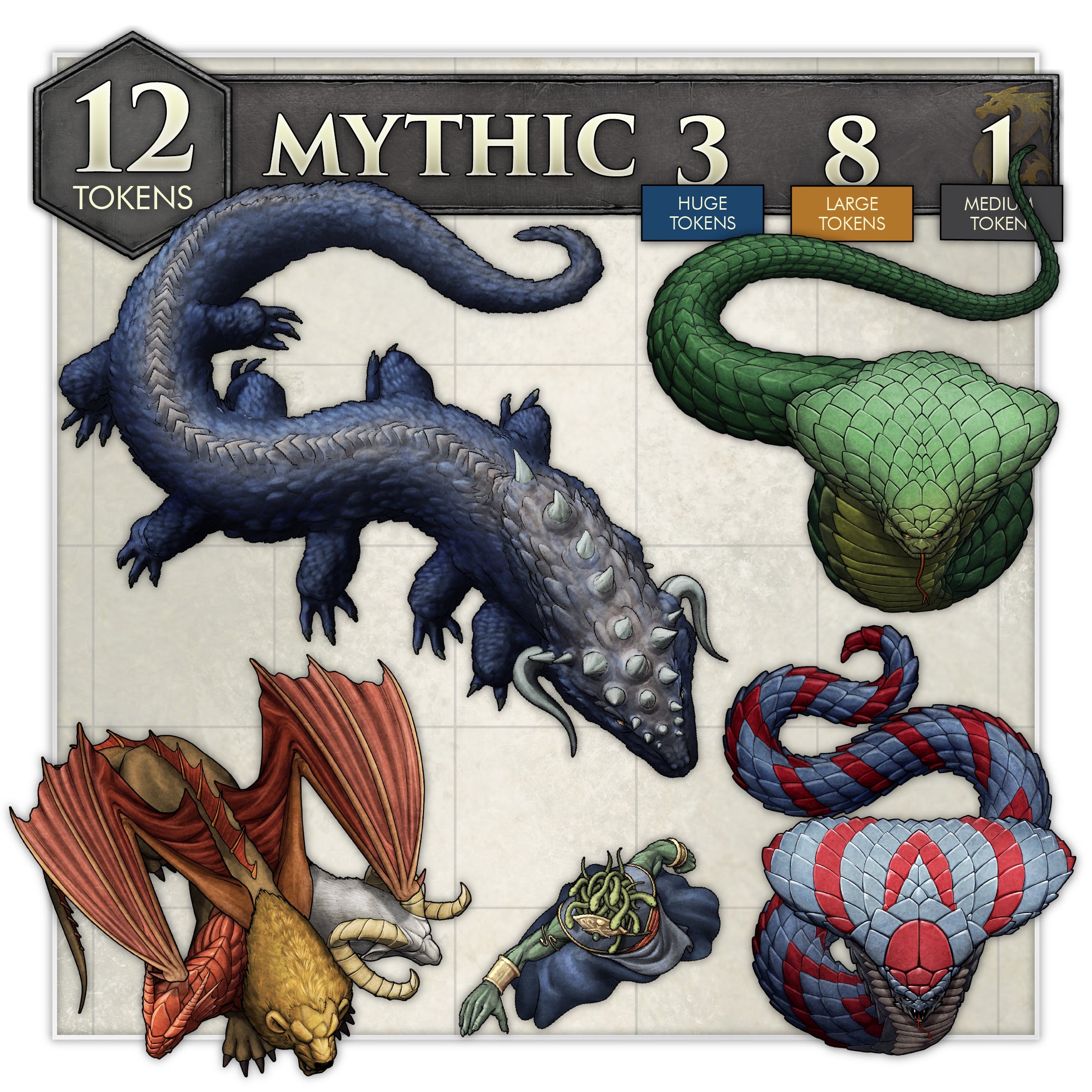 RPG Essential Tokens - Mythic Set (Digital for VTT) – Hit Point Press